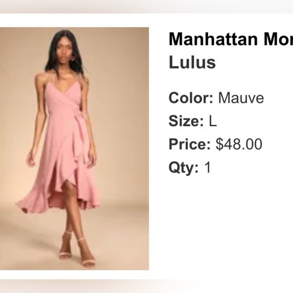 Lulu Mauve Wrap dress - Picture 1 of 3